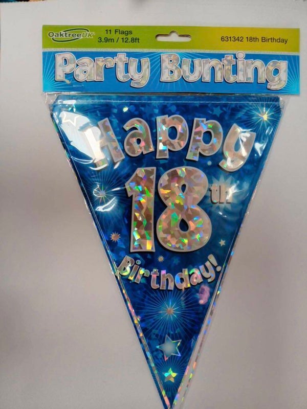 Blue 18th bunting