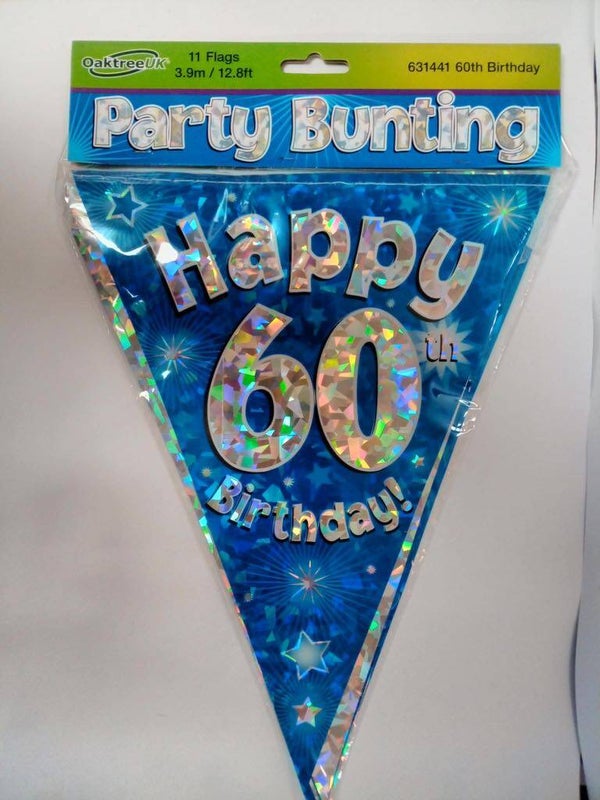 Blue 60th bunting