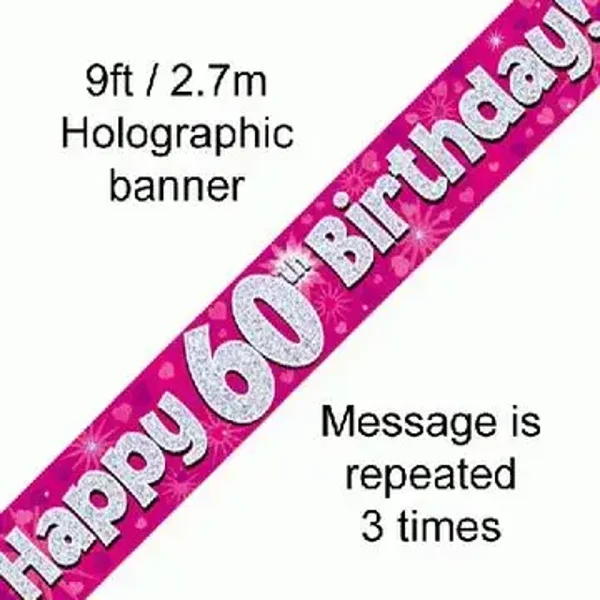 60th birthday banner