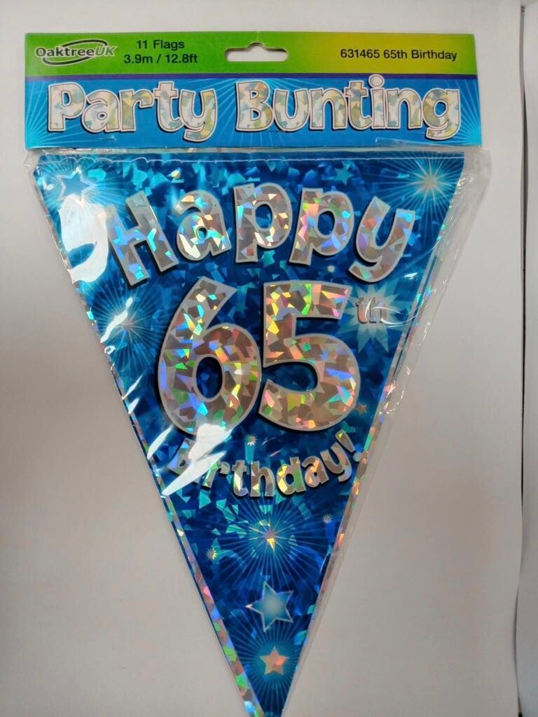 Blue 65th bunting