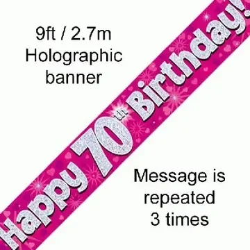 70th birthday banner