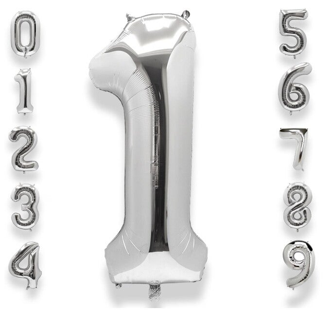 Filled Helium Balloon Silver