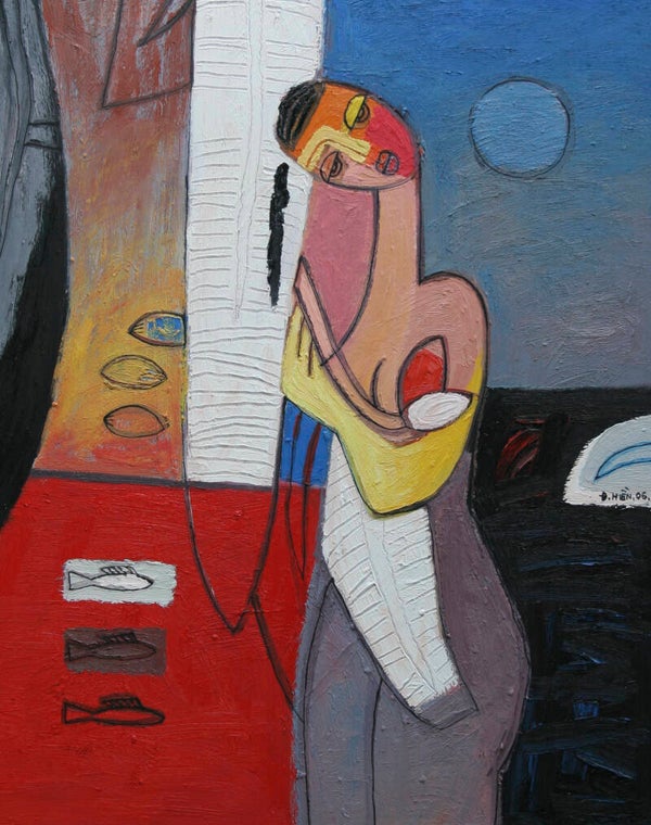 Vrouw met bananenblad | Nguyen Dinh Hien