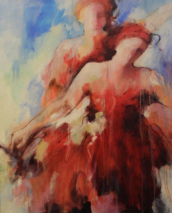 Vrouwenfiguur in rood | Flos Pol