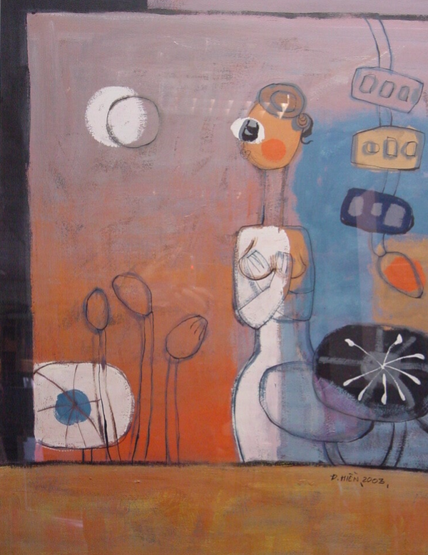 Vrouw bij zon | Nguyen Dinh Hien