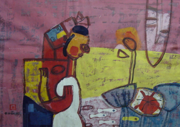 Paar met vissen | Nguyen Dinh Hien