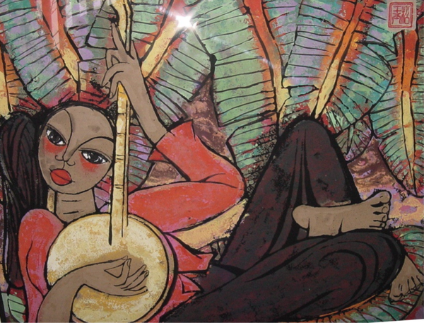 The girl with the tiba instrument | Nguyen Tung Ngoc