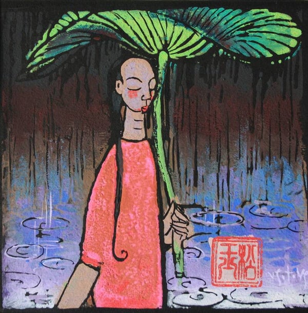 Vrouw met blad | Nguyen Tung Ngoc