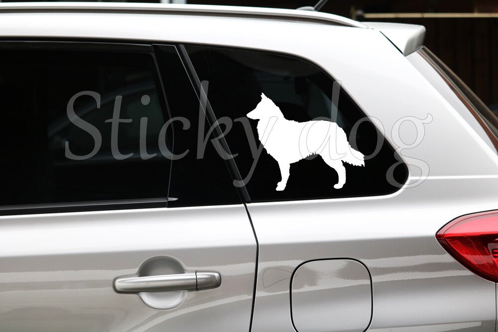 Groenendael silhouette dog sticker
