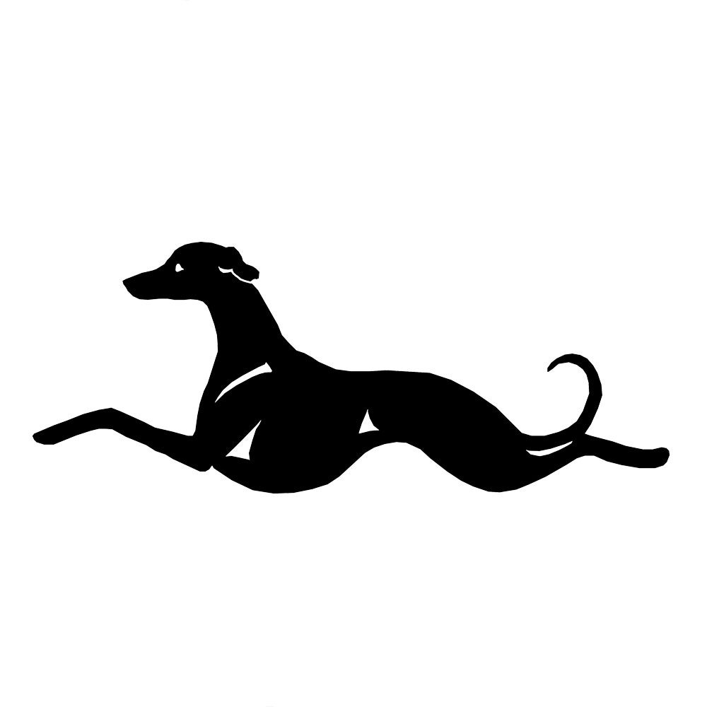 Whippet dog sticker, Le Chien ArtistiQ
