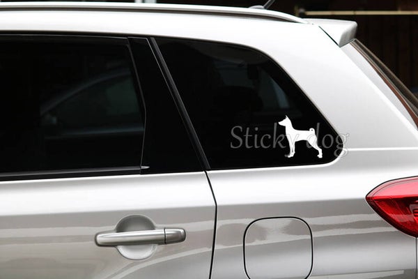 Basenji silhouette dog sticker