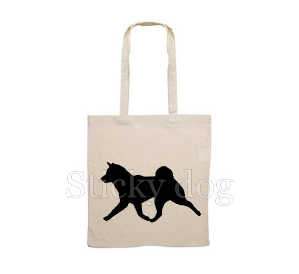 Canvas bag Shikoku trot dog silhouette