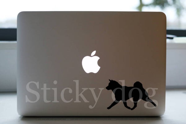 Shikoku trot dog silhouette dog sticker