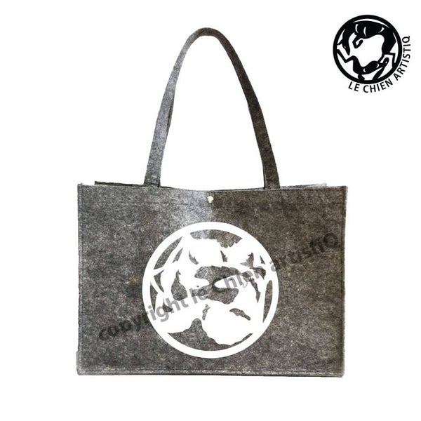 Felt bag Borzoi with wolf dog silhouette, LeChienArtistiQ