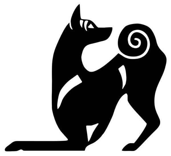 Basenji playbow dog sticker, Le Chien ArtistiQ