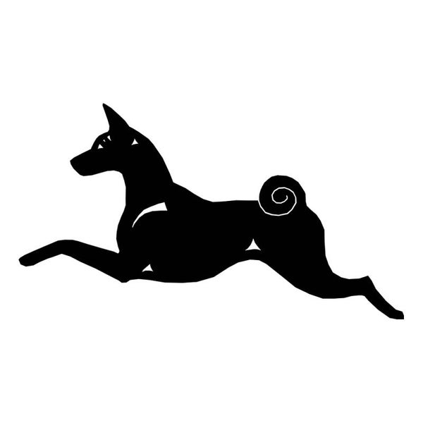 Basenji running dog sticker, Le Chien ArtistiQ