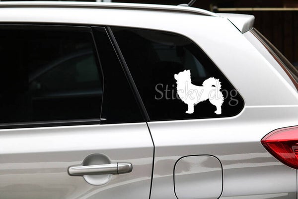 Chihuahua longhaired silhouette dog sticker