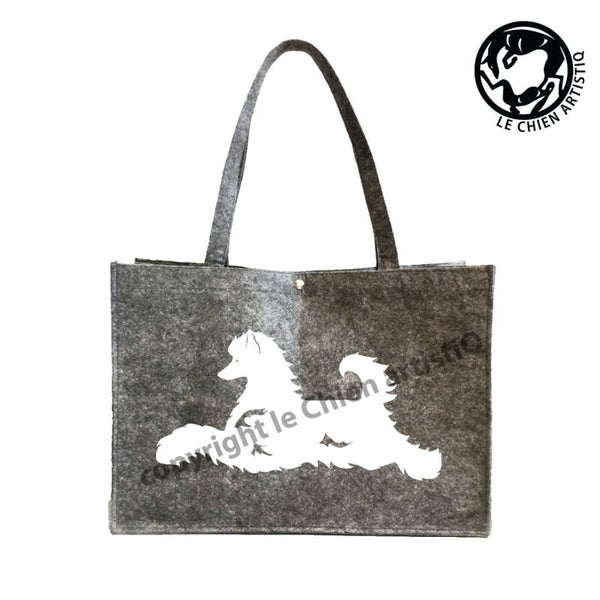 Felt bag Chinese Crested Dog dog silhouette, LeChienArtistiQ