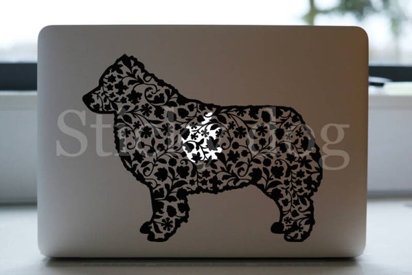 Australian Shepherd pattern dog sticker