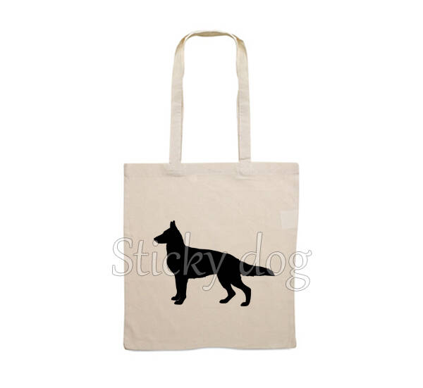 Canvas bag German Shepherd dog silhouette