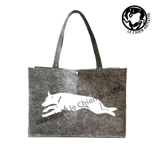 Felt bag German Shepherd dog silhouette, LeChienArtistiQ