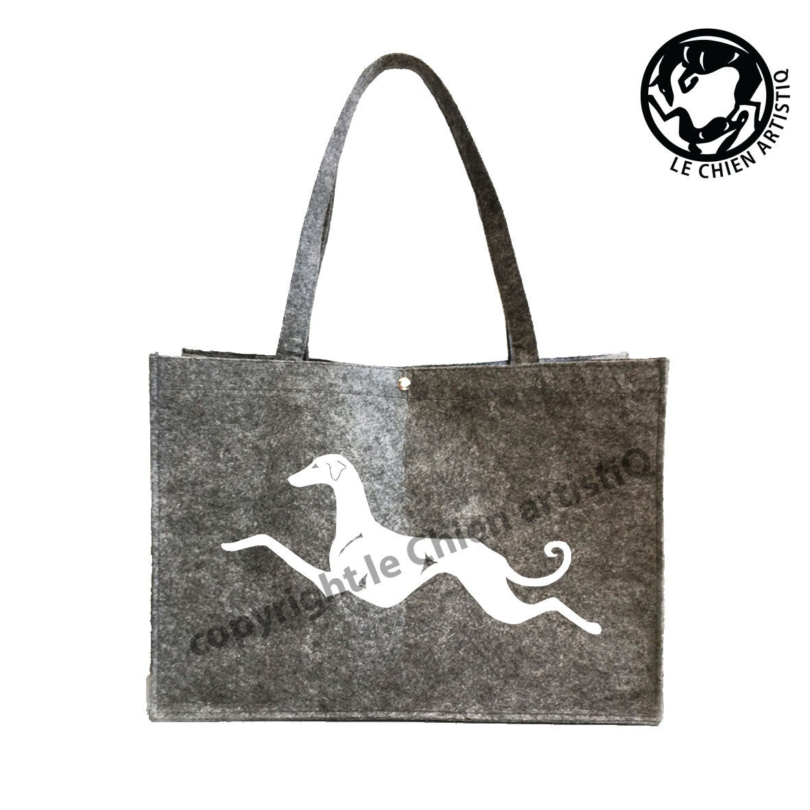 Felt bag Azawakh dog silhouette, LeChienArtistiQ