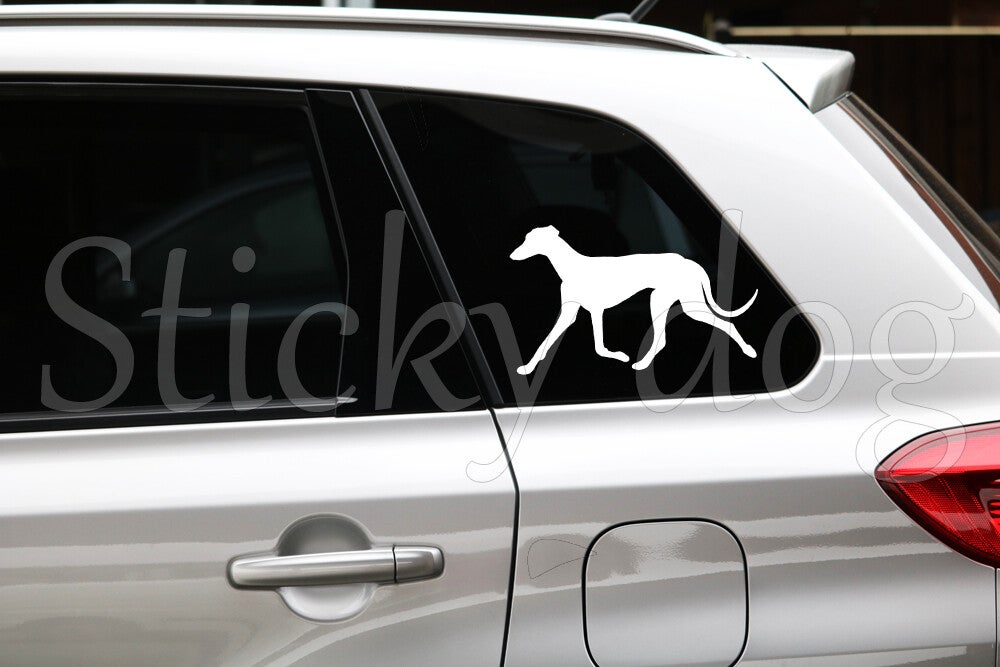 Galgo español trot silhouette dog sticker