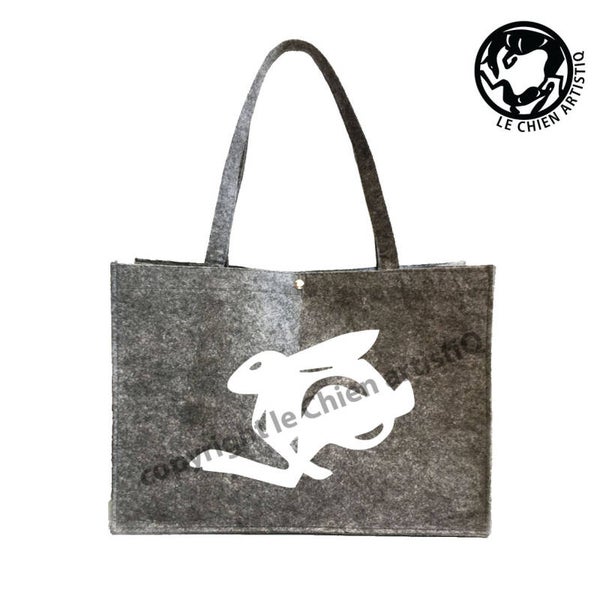 Felt bag Hare dog silhouette, LeChienArtistiQ