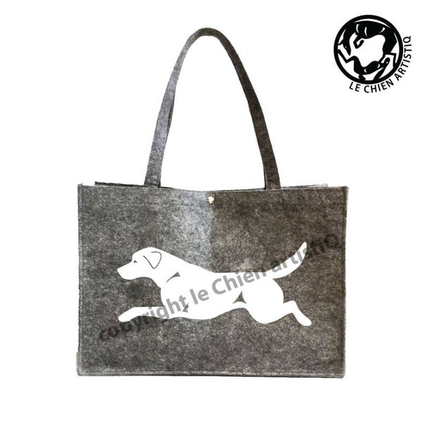 Felt bag Labrador retriever dog silhouette, LeChienArtistiQ
