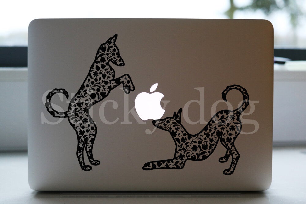 Podenco Ibicenco playing pattern dog sticker