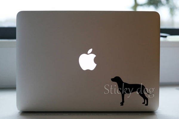 Rhodesian Ridgeback silhouette dog sticker