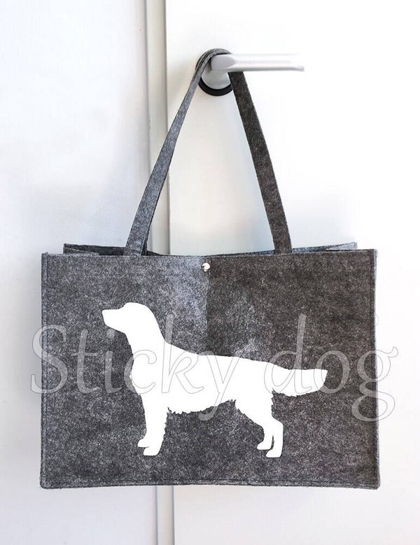 Felt bag Golden Retriever dog silhouette