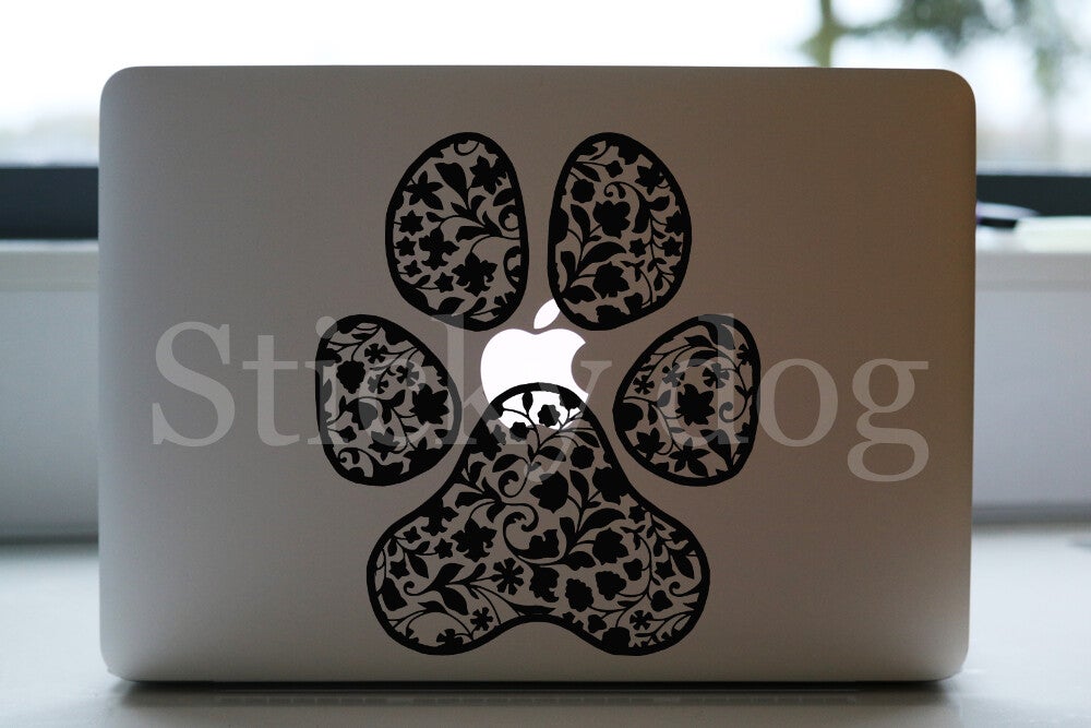 Dog paw pattern dog sticker