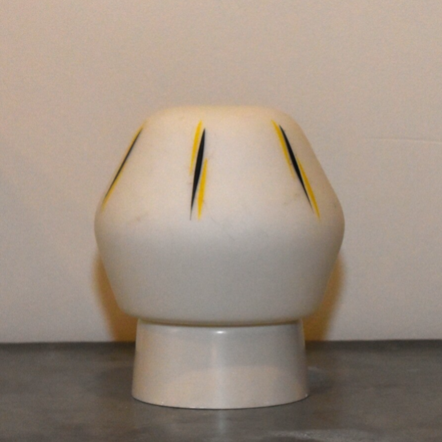 Jaren 60 lampje Zwart/Gele strepen