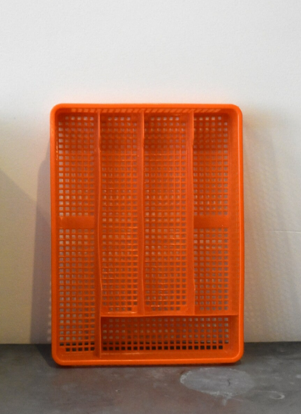 Oranje retro bestekbak