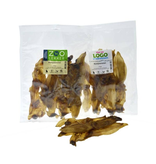 Konijnenoren 100 gram 100 % natuurlijke hondensnacks