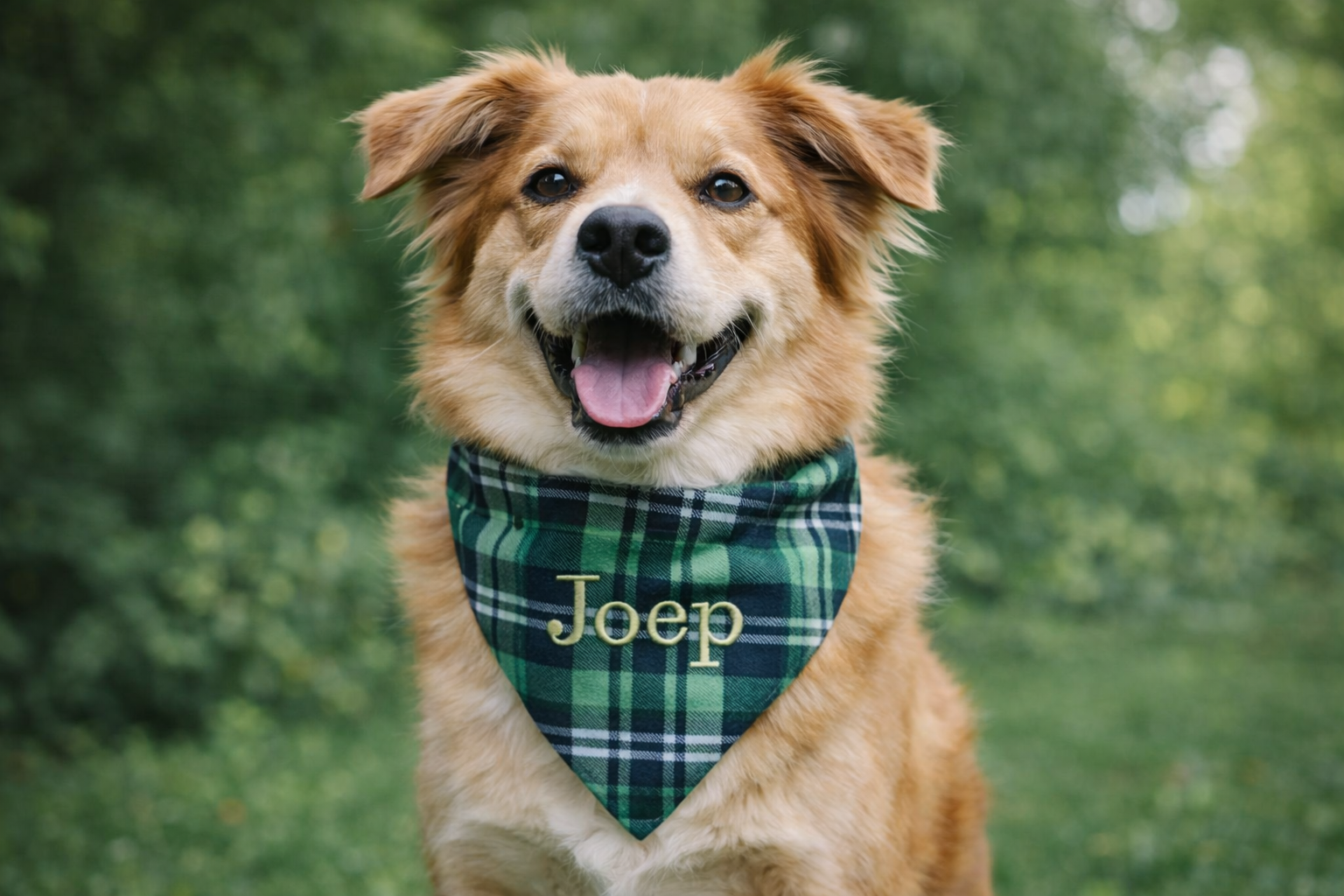 Gepersonaliseerde bandana met de naam van uw hond