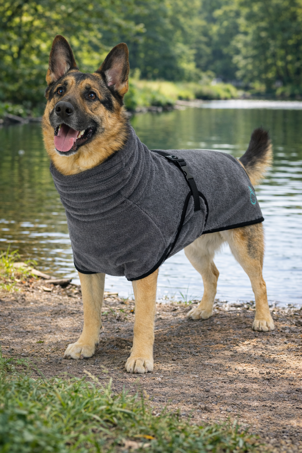 Badjas kleur grijs maat XL Trixie