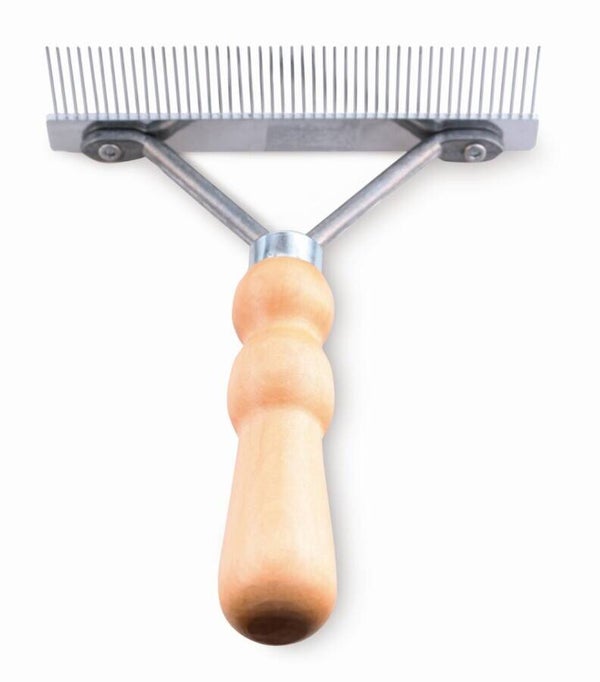 Ontwol-hark met houten greep fijn