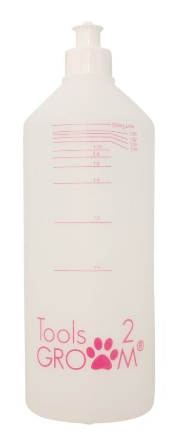 Tools2Groom mengfles 1 liter met mengverhouding aanduiding