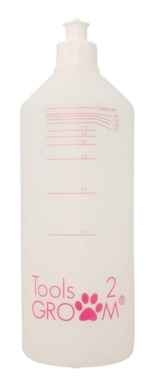 Tools2Groom mengfles 1 liter met mengverhouding aanduiding