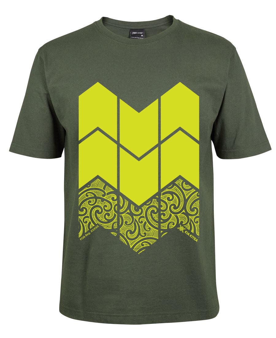 Kia Kitea Forestry Tee - Cotton - Ope Kakariki/Army