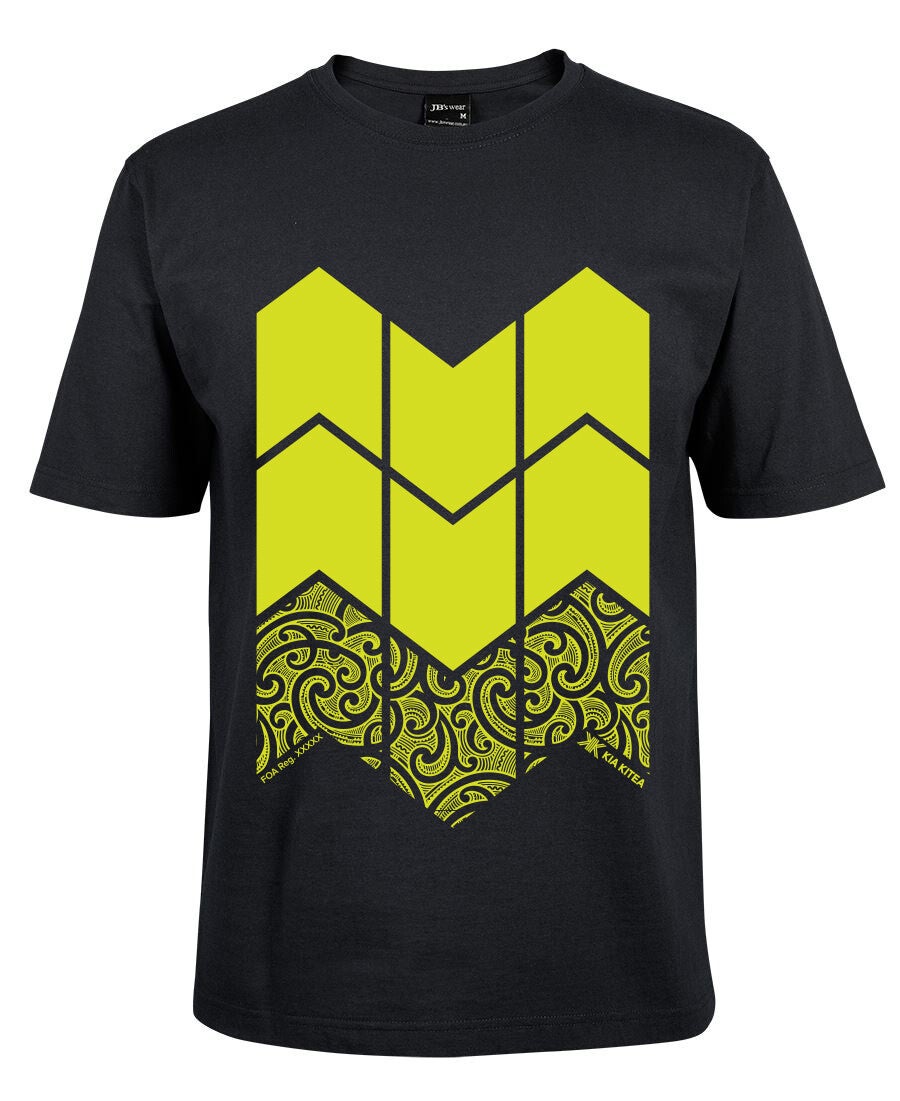 Kia Kitea Forestry Tee - Cotton - Pango/Black