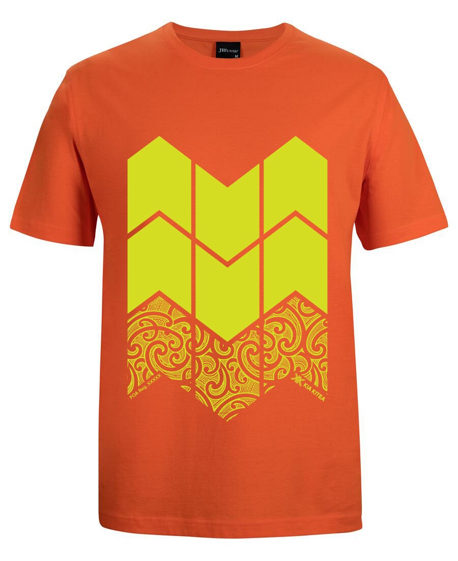 Kia Kitea Forestry Tee - Cotton - Karaka/Orange
