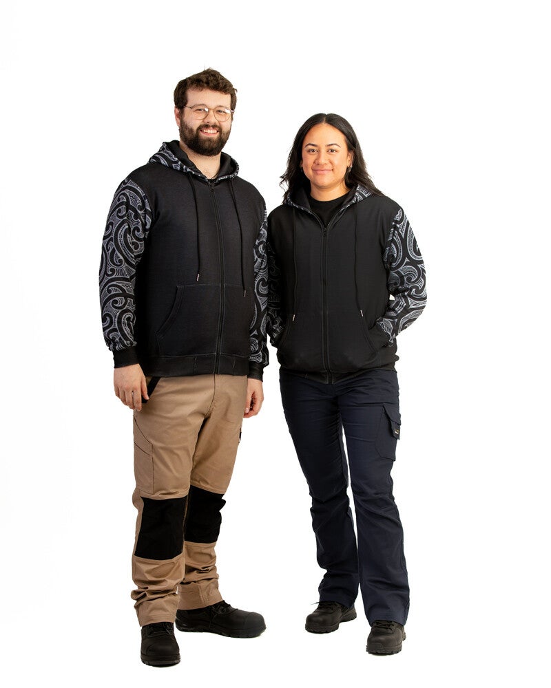 Kia Kitea Full Zip Fleece Hoodie - Pango/Black