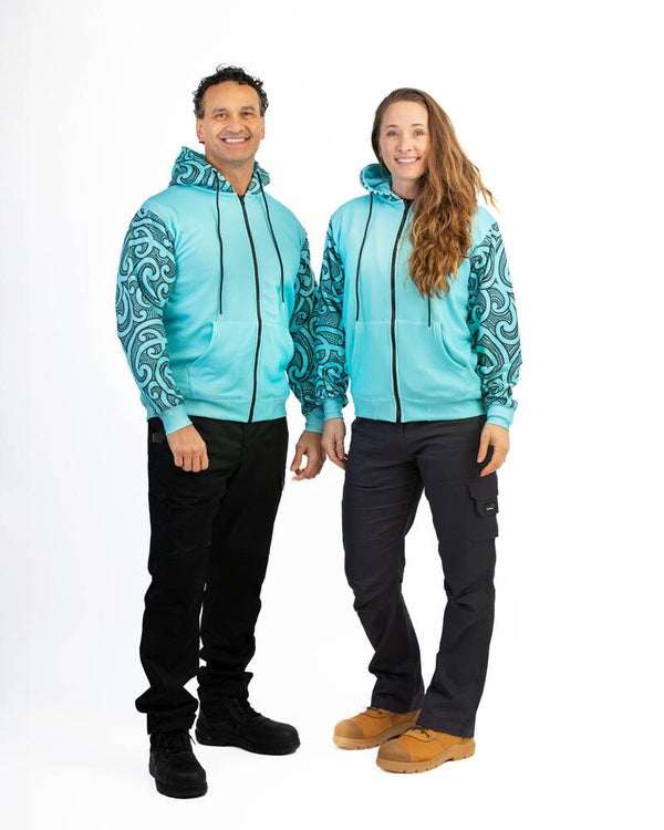 Kia Kitea Full Zip Fleece Hoodie - Tii/Teal