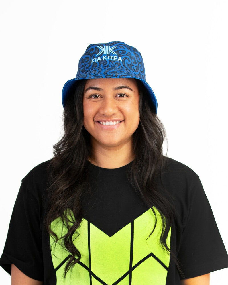 Reversible Bucket Hat - Kikorangi /Blue