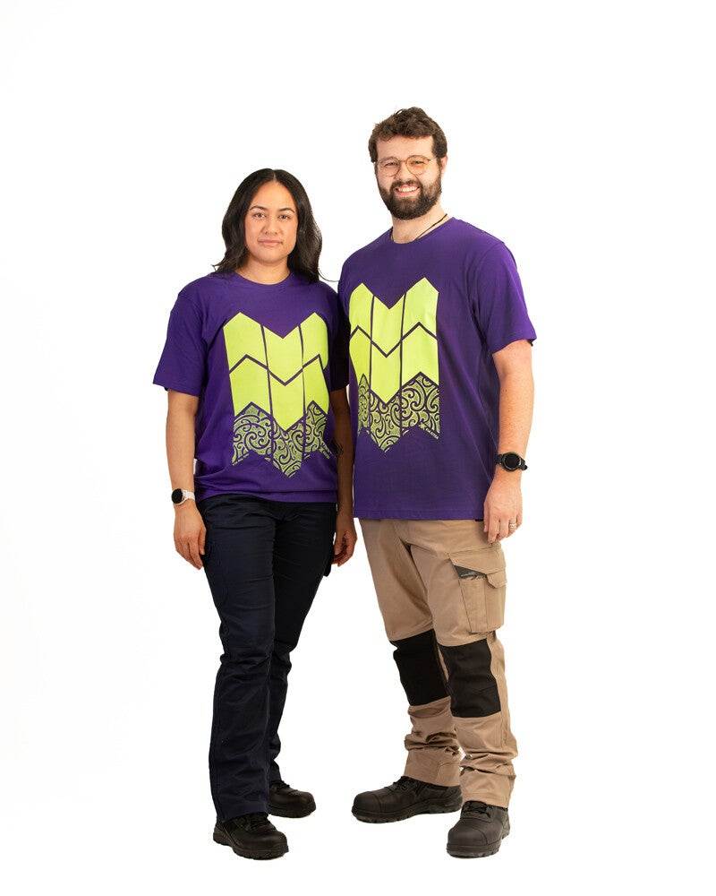 Kia Kitea Forestry Tee - Cotton - Waiporoporo/Purple