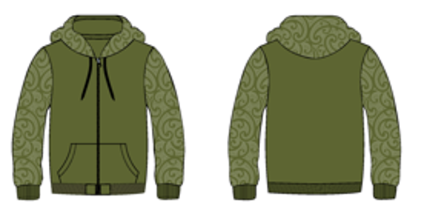 Kia Kitea Fleece Hoodie - Khaki - Delayed - Due September