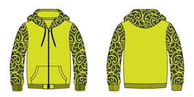 Kia Kitea Fleece Hoodie - Kowhai/Fluoro Yellow